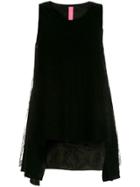 Y's Flared Lace Top - Black