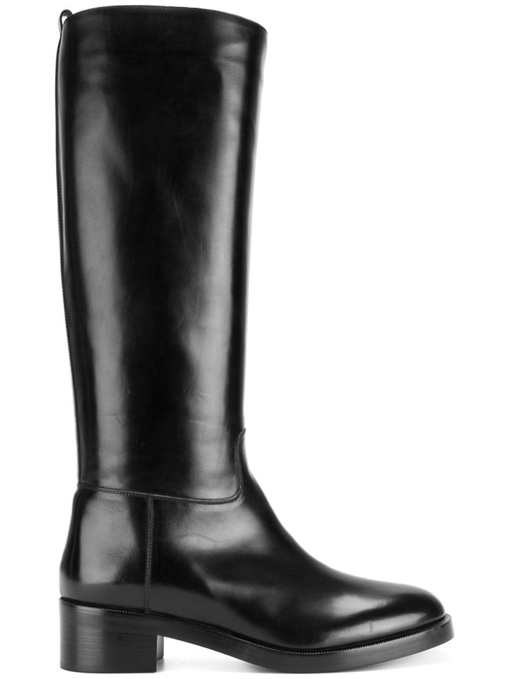 Sartore Low Heeled Boots - Black
