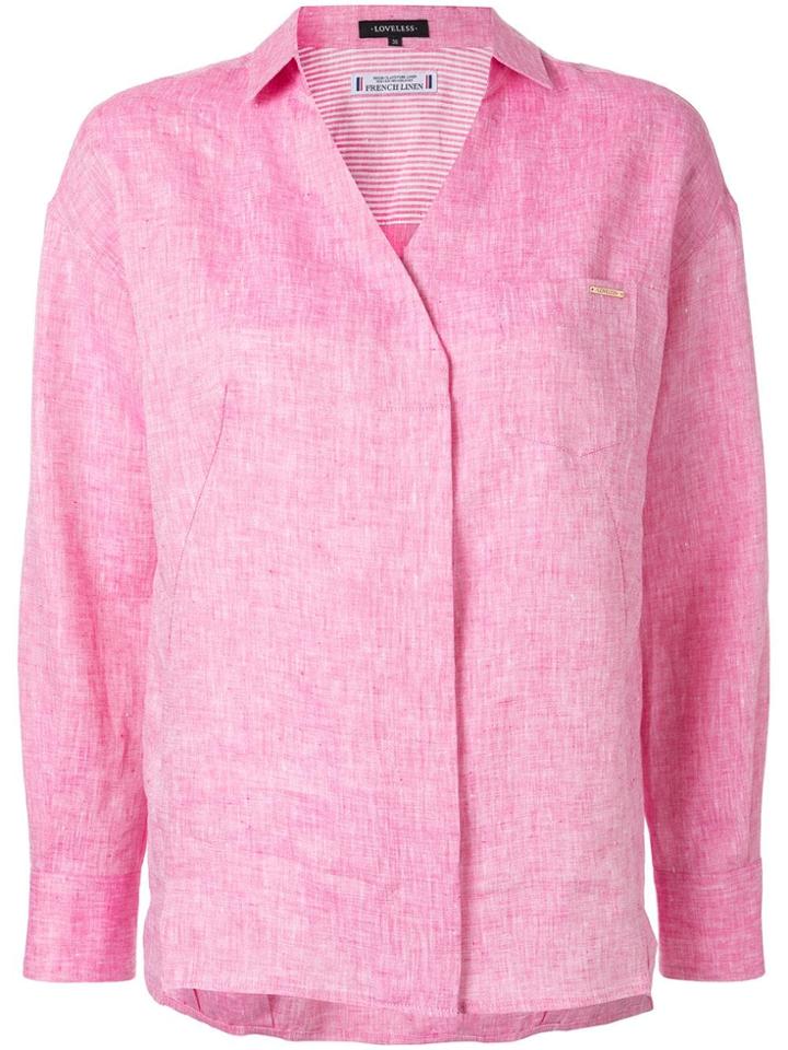 Loveless V-neck Shirt - Pink