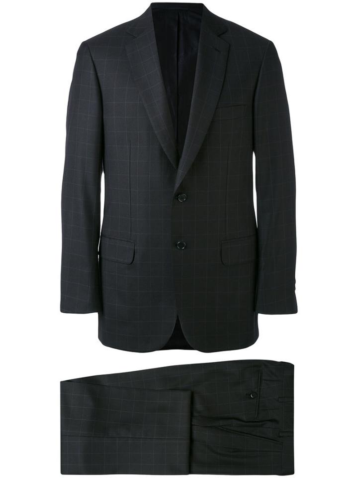 Brioni - Check Suit - Men - Silk/wool - 48, Black, Silk/wool