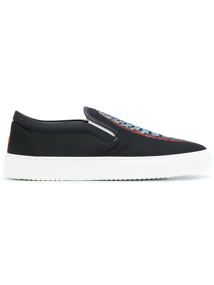 Marcelo Burlon County Of Milan Genek Slip-on Sneakers - Black
