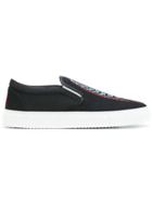 Marcelo Burlon County Of Milan Genek Slip-on Sneakers - Black