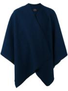 Mp Massimo Piombo Checkered Short Poncho, Men's, Wool