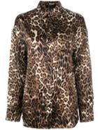 R13 Leopard Print Shirt - Black