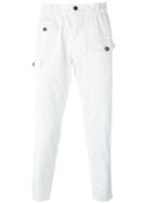 Dsquared2 Cargo Trousers, Men's, Size: 46, White, Cotton/spandex/elastane/polyester