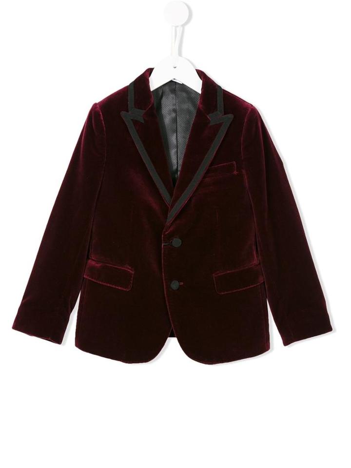 Dolce & Gabbana Kids Notched Lapel Blazer, Boy's, Size: 12 Yrs, Red