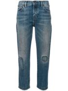 Levi's Stitch Detail Straight Jeans - Blue
