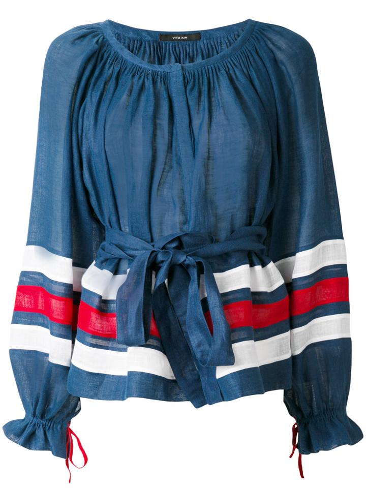 Vita Kin Striped Blouse - Blue