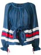 Vita Kin Striped Blouse - Blue