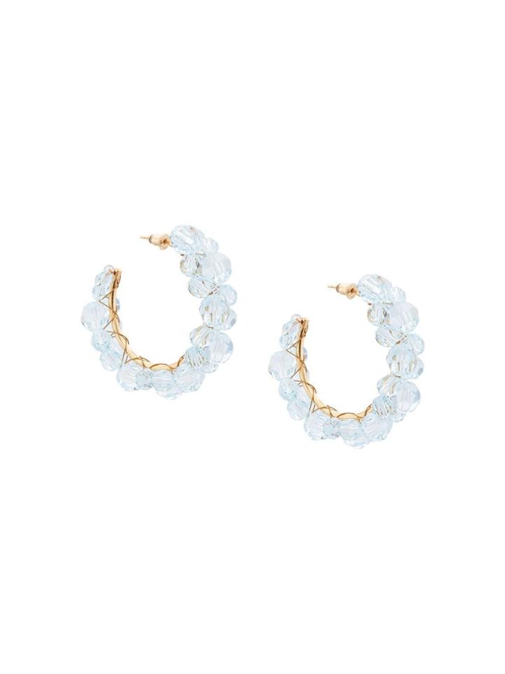 Simone Rocha Beaded Hoops - Blue