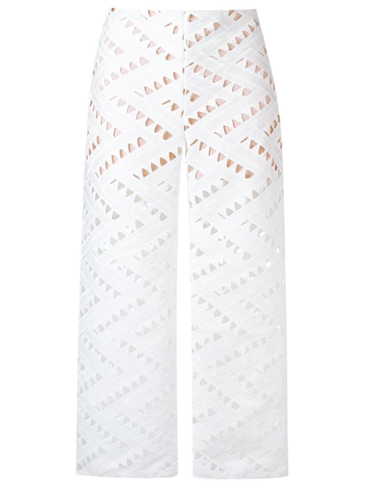 Tufi Duek Cropped Trousers, Women's, Size: 40, White, Polyester