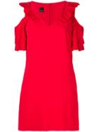 Pinko Cold Shoulder Dress - Red