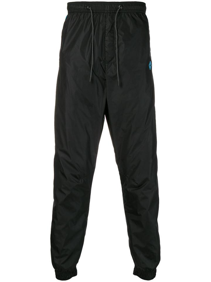 Marcelo Burlon County Of Milan Logo Striped Track Trousers - Black