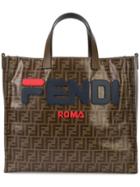 Fendi Logo Print Large Toe Bag - Brown
