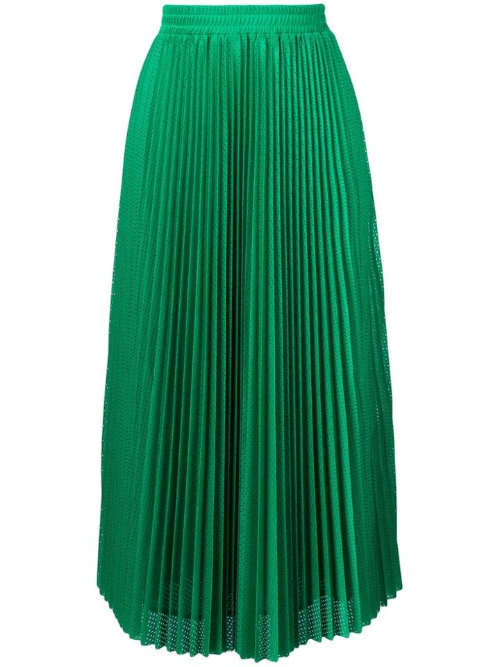 Red Valentino Accordion Pleat Skirt - Green