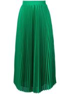 Red Valentino Accordion Pleat Skirt - Green