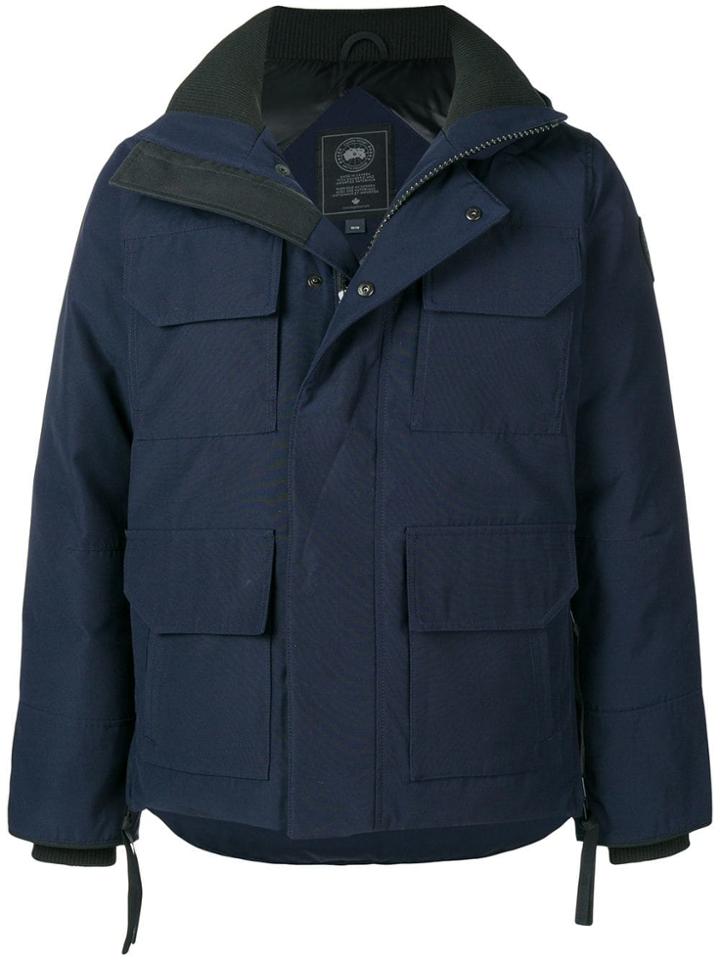 Canada Goose Patch Pockets Rain Jacket - Blue