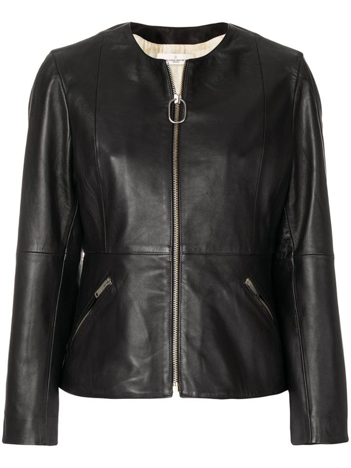 Golden Goose Deluxe Brand Zipped Biker Jacket - Black