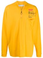Off-white Industrial Logo Print Sweatshirt - Yellow