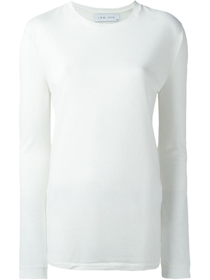 Iro Long Sleeve Knit Top, Women's, Size: Medium, White, Polyester/viscose