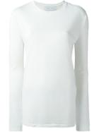Iro Long Sleeve Knit Top, Women's, Size: Medium, White, Polyester/viscose