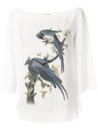 Tufi Duek Bird Print Tunic - White