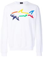 Paul & Shark Printed Shark Sweatshirt - White