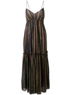 Zimmermann Long Striped Dress - Black