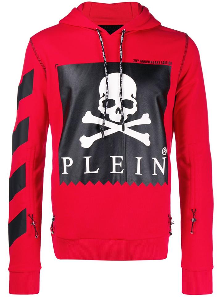Philipp Plein Statement Hoodie - Red