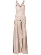 Balmain Sleeveless Tied Style Gown - Neutrals