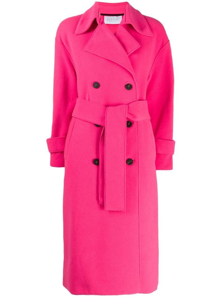 Harris Wharf London Double-breasted Fitted Coat - Pink