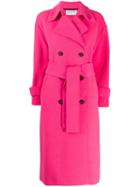 Harris Wharf London Double-breasted Fitted Coat - Pink