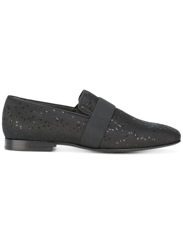 Lanvin Sequin Loafers - Black