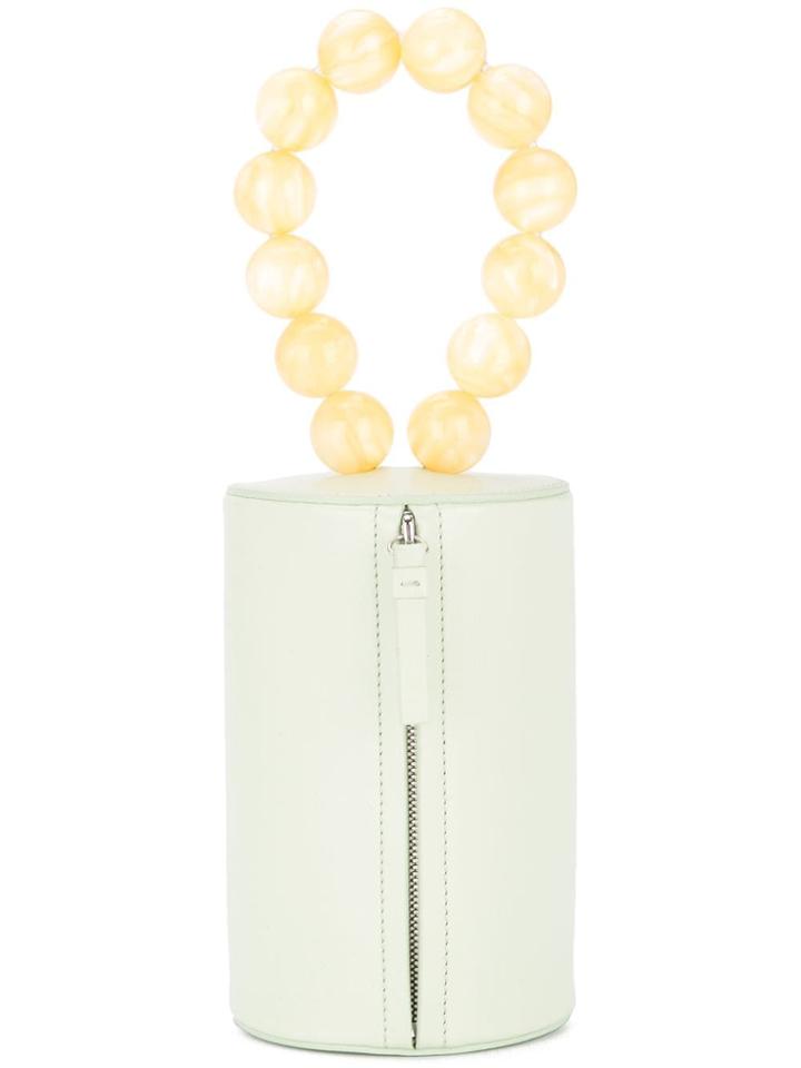 Building Block Cylinder Wristlet Clutch - Green