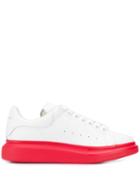 Alexander Mcqueen Contrast Platform Low Sneakers - White