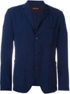 Aspesi Textured Blazer, Men's, Size: Large, Blue, Cotton