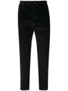 Dolce & Gabbana Corduroy Tapered Trousers - Black