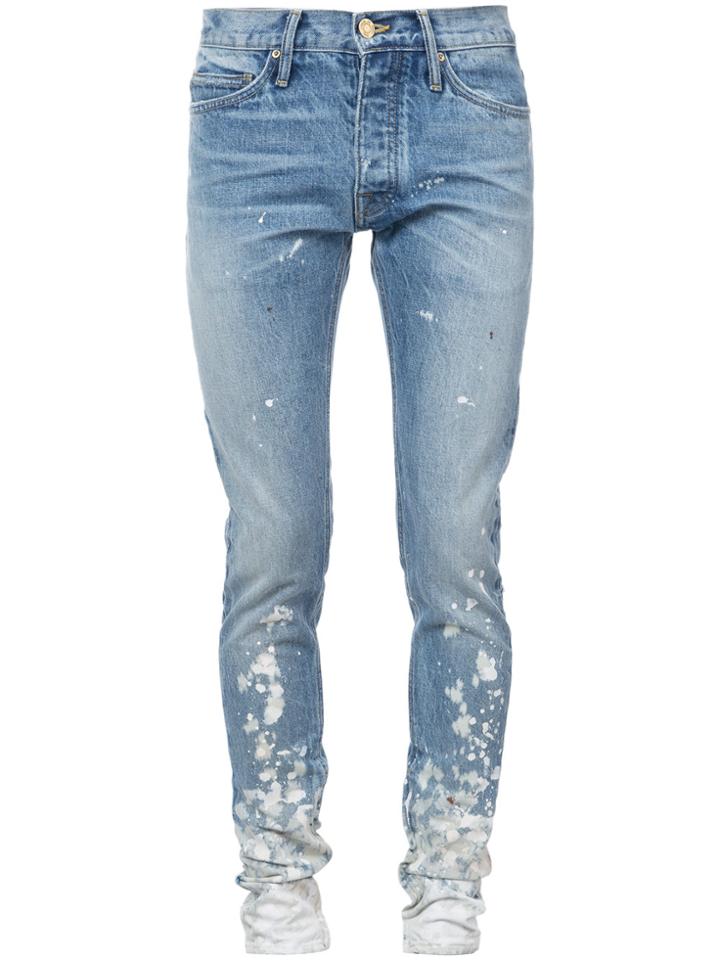 Fear Of God Paint Splash Skinny Jeans - Blue