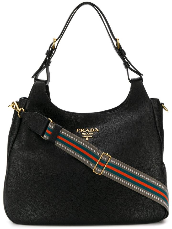 Prada Oversized Hobo Bag - Black