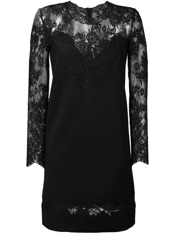 Ermanno Scervino Short Lace Dress, Women's, Size: 44, Black, Viscose/polyamide/spandex/elastane