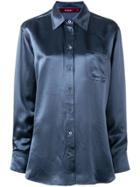 Sies Marjan Sander Washed Satin Shirt - Blue