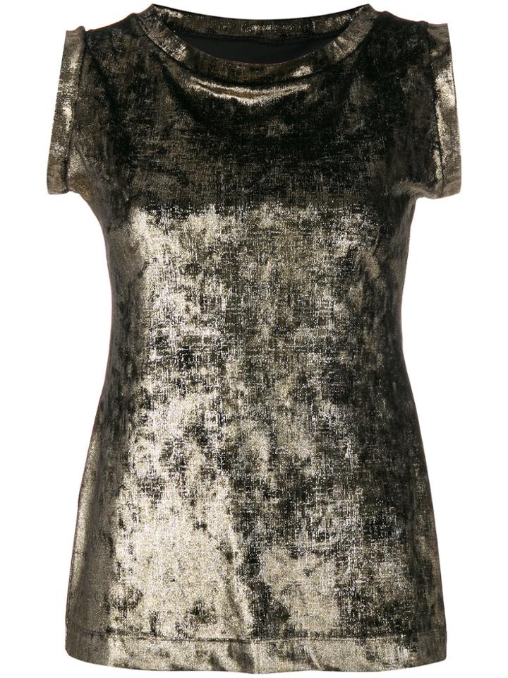Antonio Marras Round Neck Sleeveless Blouse - Metallic