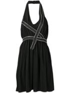 Each X Other Zip Trim Halter Dress - Black
