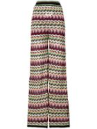 M Missoni Patterned Knit Flared Trousers - Multicolour