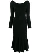Alexander Mcqueen Cable Knit Dress - Black