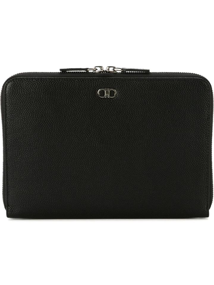 Salvatore Ferragamo Zip Around Clutch - Black