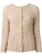 Issey Miyake Cauliflower Buttoned Pleat Cardigan