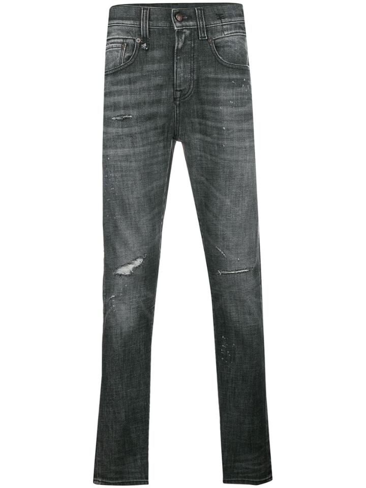 R13 High Waisted Skinny Jeans - Black