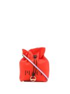 Emilio Pucci Orange Canvas Logo Mini Bag