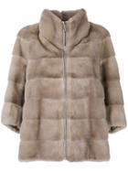 Cara Mila Alexa Mink Jacket - Nude & Neutrals